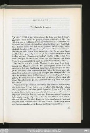 Drittes Kapitel Prophetische Sendung
