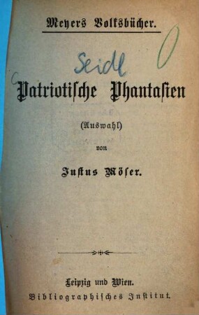 Patriotische Phantasien : 