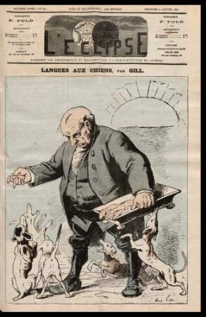 Langues aux chiens, par Gill