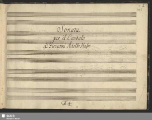 2. Sonata per il Cembalo [A-Dur]