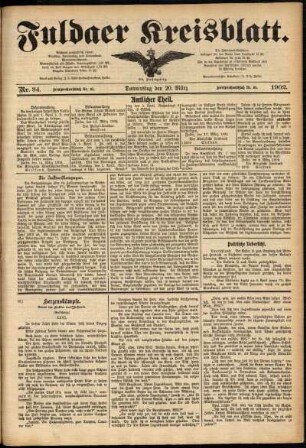 Ausgabe vom Donnerstag, den 20. März 1902.