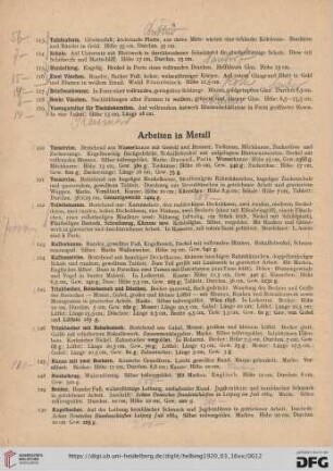 Arbeiten in Metall (Nr. 120-193)