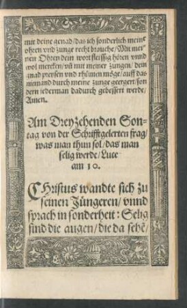 Am Dreyzehenden Sontag von der Schrifftgelerten frag ...