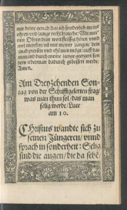 Am Dreyzehenden Sontag von der Schrifftgelerten frag ...