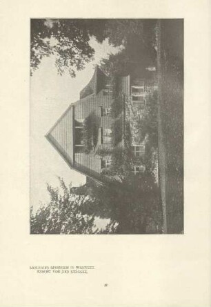 Landhaus Springer in Wannsee. Ansicht von der Strasse