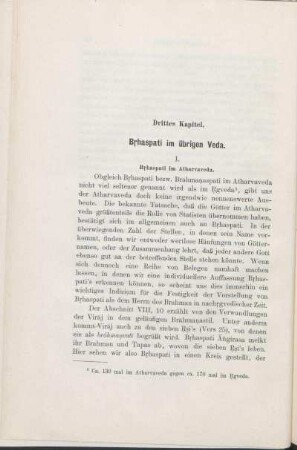 Drittes Kapitel. Bṛhaspati im übrigen Veda.