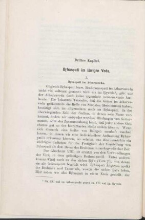 Drittes Kapitel. Bṛhaspati im übrigen Veda.