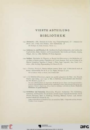 Vierte Abteilung: Bibliothek (Nr. 1242-1398)