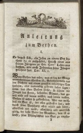 Anleitung zum Bethen
