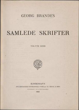 Tolvte Bind: Samlede skrifter