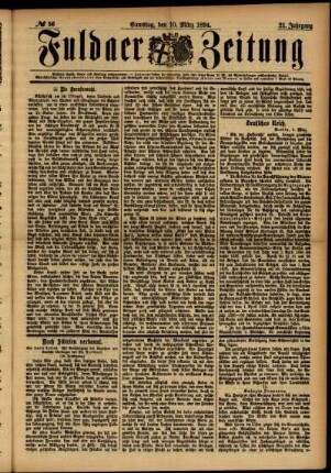 Ausgabe vom Samstag, den 10. März 1894.