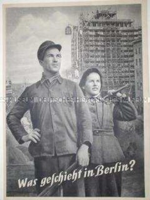 Illustrierter Sonderdruck zum Nationalen Aufbauprogramm Berlin, mit Schwerpunkten Weberwiese und Stalinallee