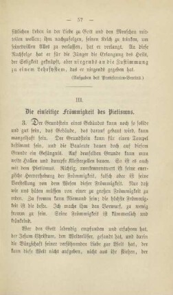 III. Die einseitige Frömmigkeit des Pietismus