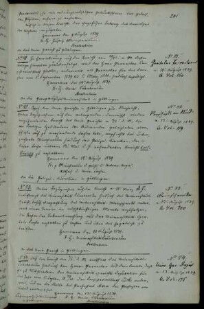 Bestätigung des Professors Gieseler als Prorektor für den Zeitraum vom 1.9.1839 bis zum 1.3.1840.