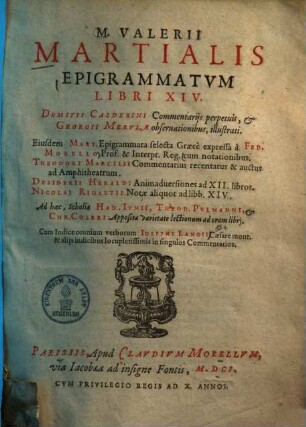 Epigrammatum libri XIV.