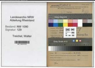 Entnazifizierung Walter Treichel , geb. 08.06.1915 (Filialleiter)
