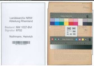 Entnazifizierung Heinrich Nuthmann , geb. 25.08.1884 (Fabrikant)