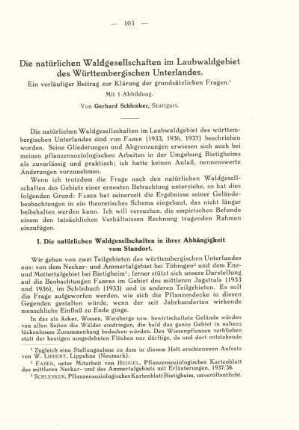 Die natürlichen Waldgesellschaften im Laubwaldgebiet des Württembergischen Unterlandes