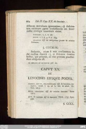 Caput XX. De Lenocinio Eiusque Poena.