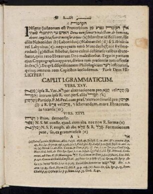 Caput I. Grammaticum.