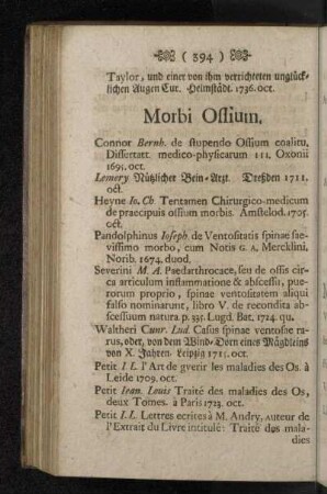 Morbi Ossium.