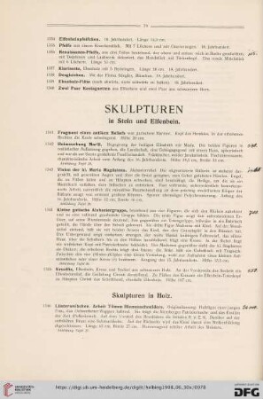 Skulpturen (Nr. 1341-1368)
