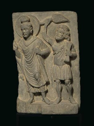 Buddha in Begleitung von Vajrapani