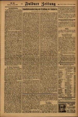 Zweite Ausgabe vom Sonntag, den 24. Juni 1923.