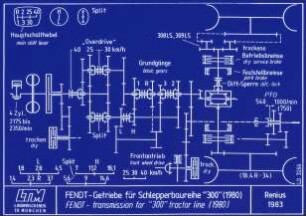 FENDT-Getriebe für Schlepperbaureihe "300" (1980) FENDT-transmission for "300" tractor line (1980)