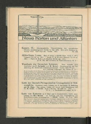 Neue Karten und Atlanten