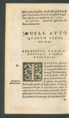 Dell Atto Quarto Scena Prima.