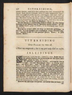 Uitbreiding Over Psalm 73: vers 28.