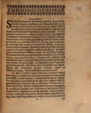 Diss. hist. de donatione Constantini M. Sylvestro Papae (ut dicitur) facta
