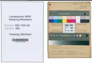 Entnazifizierung Bernhard Voessing , geb. 30.04.1893 (Dachdecker)