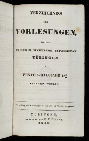 Vorlesungsverzeichnis 1843/44