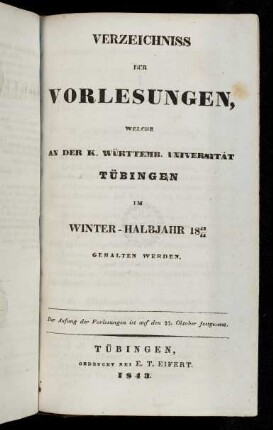 Vorlesungsverzeichnis 1843/44
