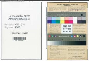 Entnazifizierung Ewald Teschner , geb. 30.03.1890 (Kaufmann)