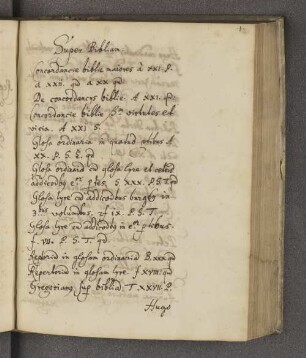 Repertorium in registrum librarie pro principalioribus materiarium secundum ordinem alphabeti inveniendis, exceptis his que specialiter ad bibliam pertinent in principio. [Sachindex]