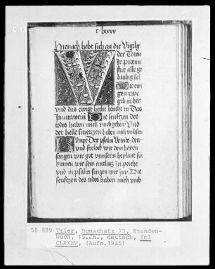 Stundenbuch: Initiale V