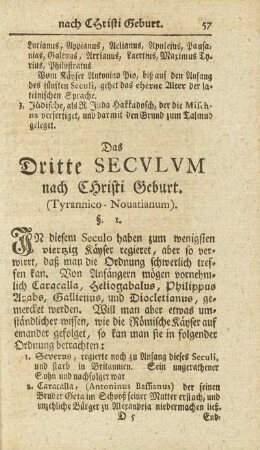 Das Dritte Secvlvm nach Christi Geburt (Tyrannico-Nouatianum)