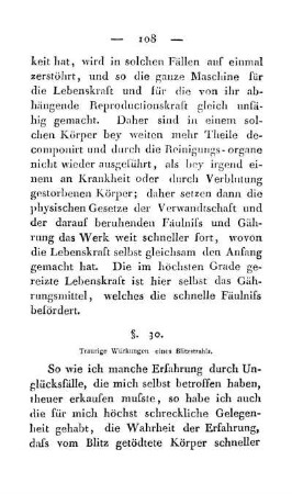 §. 30. Traurige Würkungen eines Blitzstrahls