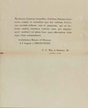 Academiae Caesareae Leopoldino-Carolinae Naturae Curiosorum nomine et auctoritate opus hoc eximium Sociis, tum omnium ordinum ...
