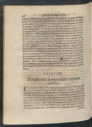 Caput XXV. Paraphrasin interpretatae visionis exhibens