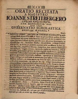 Oratio inavgvralis prima in gymnasio Cvriano