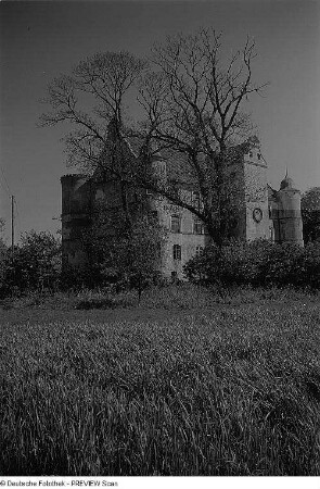 Glowe-Spyker. Schloss Spyker (1586/1600 und 1650), Ansicht von Südwesten
