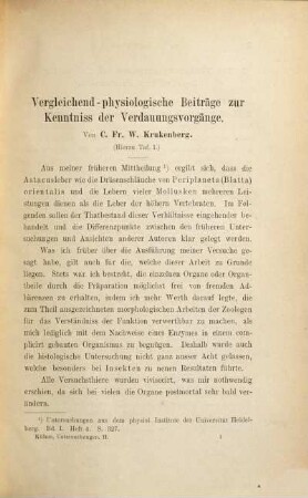 Untersuchungen aus dem physiologischen Institute der Universität Heidelberg : Herausgegeben von W. Kühne, 2