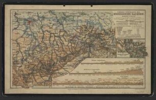 Schulkarte vom Königreich Sachsen, 1:720 000, Druck, um 1895 : Schulkarte des Königreich's Sachsen / E. Debes. Gez. von P. Bosse u. Dr. H. Fischer. - 1:720 000. - Leipzig : Wagner & Debes , [ca. 1895]. - 1 Kt. : Farbendr. ; 31 x 22 cm, Gesamtgr. 40 x 23 cm. - Mit 1 Nebenkt. u. 3 Längsschn.