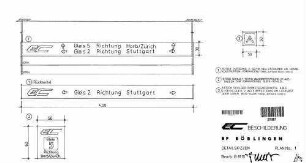 Böblingen: EC Beschilderung Detailskizzen (Tunnel, Aufgang Gl.2, 3 u.5), Plan Nr.1 Bahnsteig