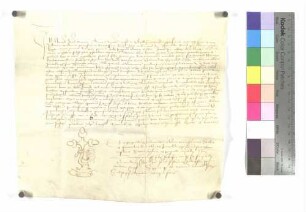 Notariatsinstrument wegen einer Sölde zu Donaustetten