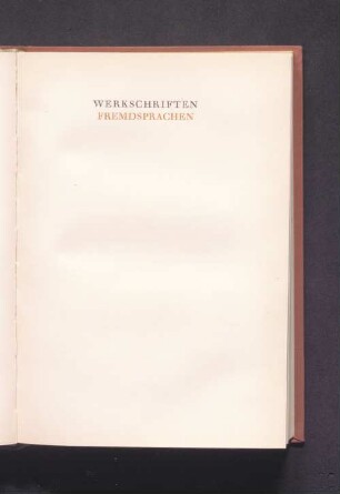 Werkschriften Fremdsprachen